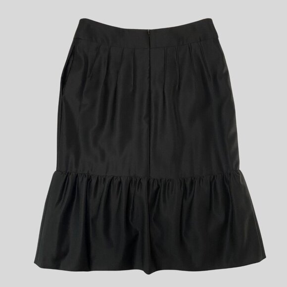 YVES SAINT LAURENT Rive Gauche Ruffle Classy Knee-Length Skirt - Picture 3 of 10